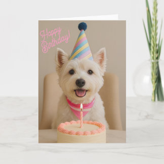 Happy Birthday Westie Birthday Card