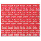 Happy Birthday White Script Name Bright Red