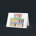 Happy Birthday Wife, Cartoon Cats. Card<br><div class="desc">Cute cats standing on their back legs holding up pastel coloured banners that say 'Happy Birthday to the best wife in the world'.</div>