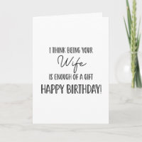 Happy Birthday wife.... funny card