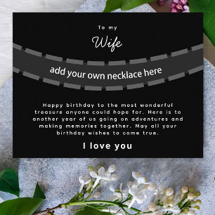 Happy Birthday Wife Gift Jewellery Card