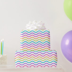 Happy Birthday Wiggle Stripes Wrapping Paper
