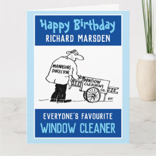 Happy Birthday Window Cleaner Card