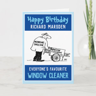 Happy Birthday Window Cleaner Card