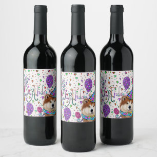 HAPPY BIRTHDAY WINE LABEL