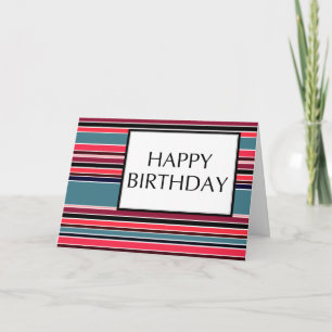 happy birthday (wineStripes) Card