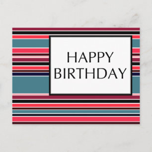 happy birthday (wineStripes) Postcard