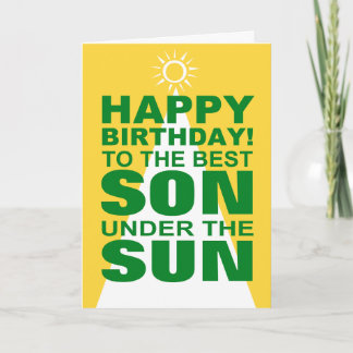 Happy birthday wish for son card