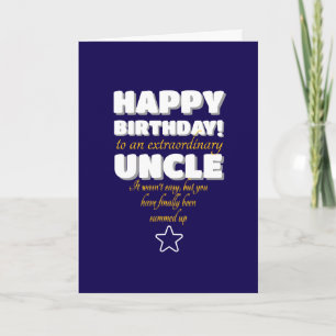 Happy birthday wish to a favorite uncle card