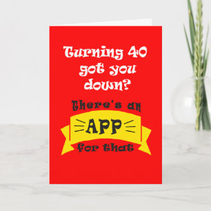 Happy birthday wish turning 40 years old card