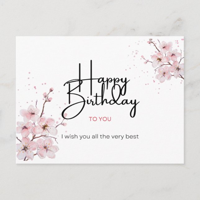 Happy birthday wishes card (Front)