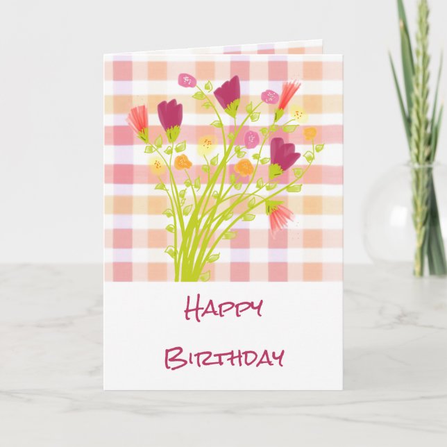 Happy Birthday Wishes For You Thank You Card (Front)