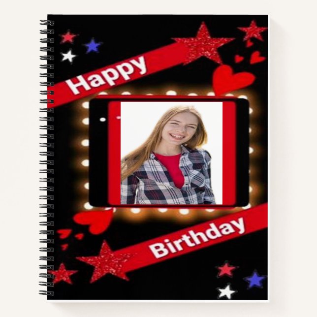 Happy Birthday Wishes: PersonalizedSpiral Notebook (Front)