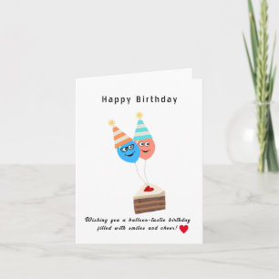 Happy Birthday Wishing you balloon-tastic birthday Holiday Card
