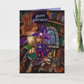 Happy Birthday Witch Girl, Let your Magic Shine! Card