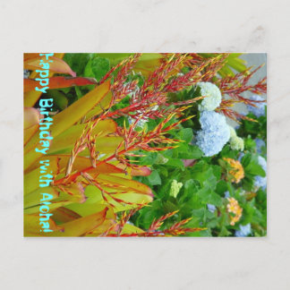 Happy Birthday with Aloha postcard