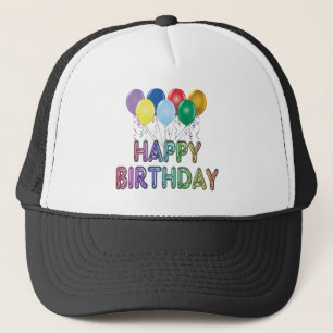 Happy Birthday with Balloon Birthday Hat