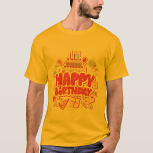 Happy Birthday with Birthday Cake T-Shirt