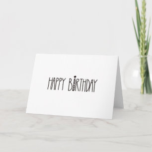 Happy Birthday with candle/bud vase Card