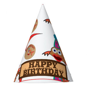 HAPPY BIRTHDAY WITH FISH WITH HAT PATTERN