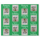 Happy Birthday with One Square Photo - green