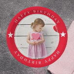 Happy Birthday With Photo<br><div class="desc">Celebrate your special day in style with our customisable "Happy Birthday With Photo" paper plates! These plates are perfect for adding a personal touch to your birthday party. Simply upload your favourite photo, and we'll create a unique and memorable design just for you. Made from high-quality, sturdy paper, these plates...</div>