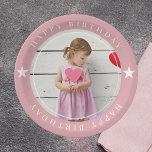 Happy Birthday With Photo<br><div class="desc">Celebrate your special day in style with our customisable "Happy Birthday With Photo" paper plates! These plates are perfect for adding a personal touch to your birthday party. Simply upload your favourite photo, and we'll create a unique and memorable design just for you. Made from high-quality, sturdy paper, these plates...</div>