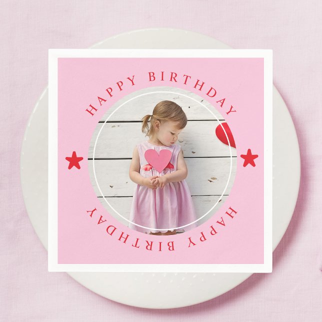Happy Birthday With Photo Napkin (Creator Uploaded)