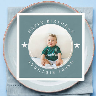 Happy Birthday With Photo Napkin