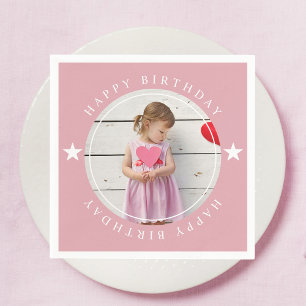 Happy Birthday With Photo Napkin