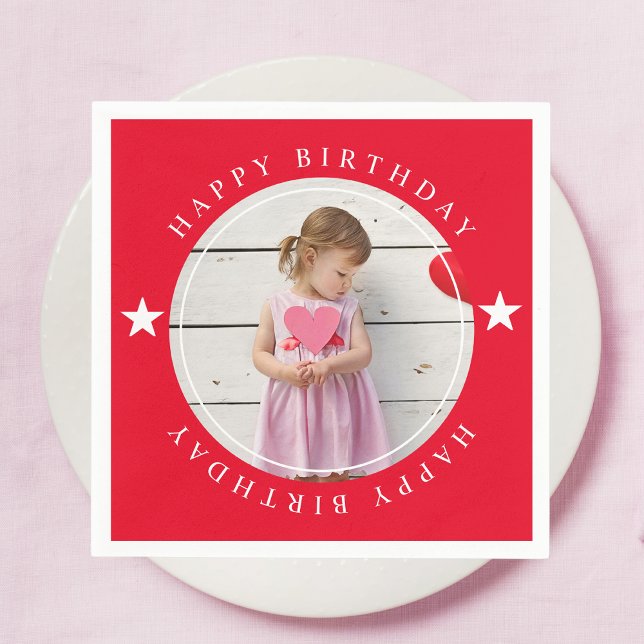 Happy Birthday With Photo Napkin (Creator Uploaded)