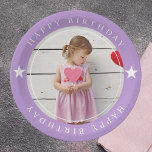 Happy Birthday With Photo Paper Plate<br><div class="desc">Celebrate your special day in style with our customisable "Happy Birthday With Photo" paper plates! These plates are perfect for adding a personal touch to your birthday party. Simply upload your favourite photo, and we'll create a unique and memorable design just for you. Made from high-quality, sturdy paper, these plates...</div>