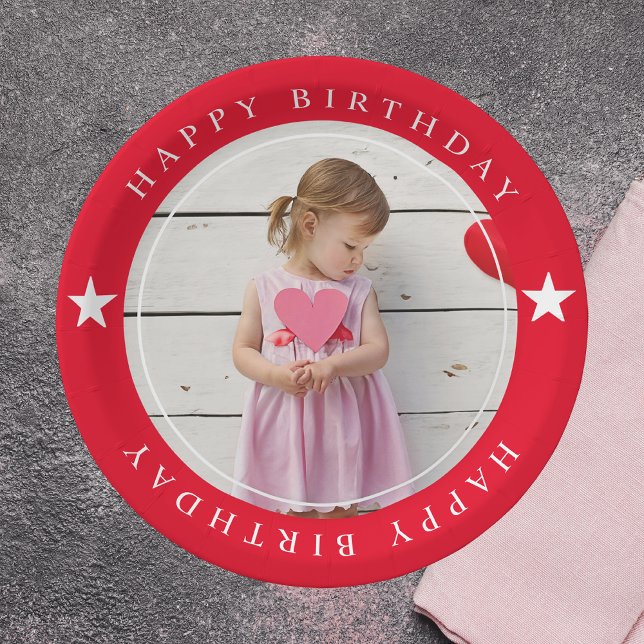 Happy Birthday With Photo Paper Plate (Creator Uploaded)