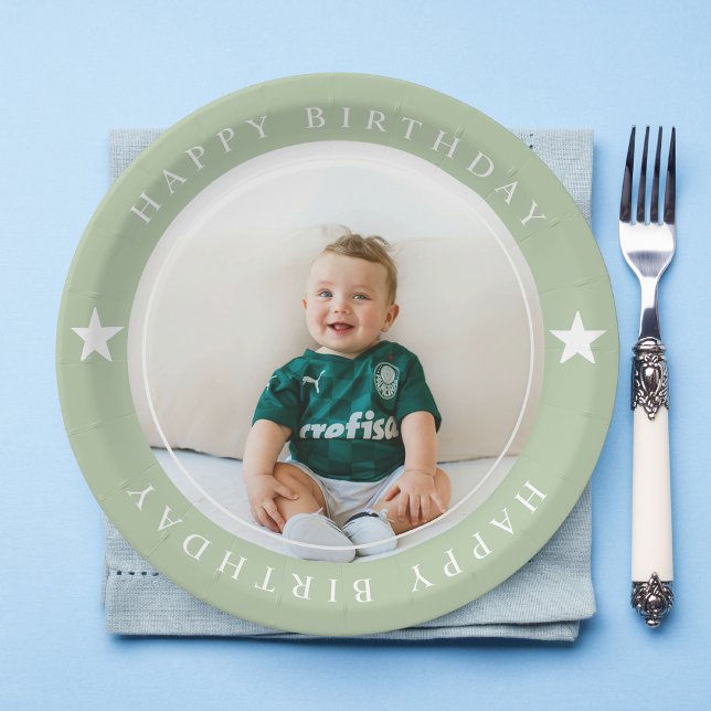 Happy Birthday With Photo Paper Plate (Creator Uploaded)