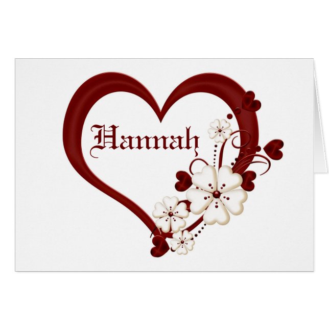 Happy birthday with red heart add a name (Front Horizontal)