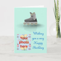 Happy Birthday with rollerblade skating