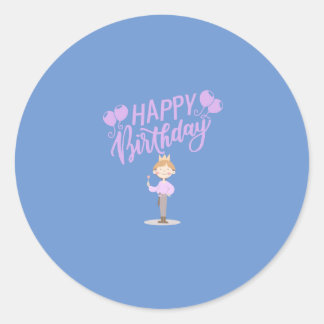 Happy Birthday Women Birthday Design Classic Round Sticker
