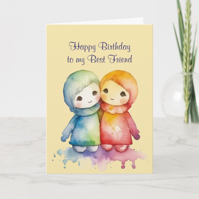 Happy Birthday Wonderful Best Friend Card (Front)