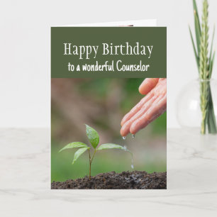 Happy Birthday Wonderful Counsellor Card