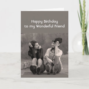 Happy Birthday Wonderful Friend Inspirational Card