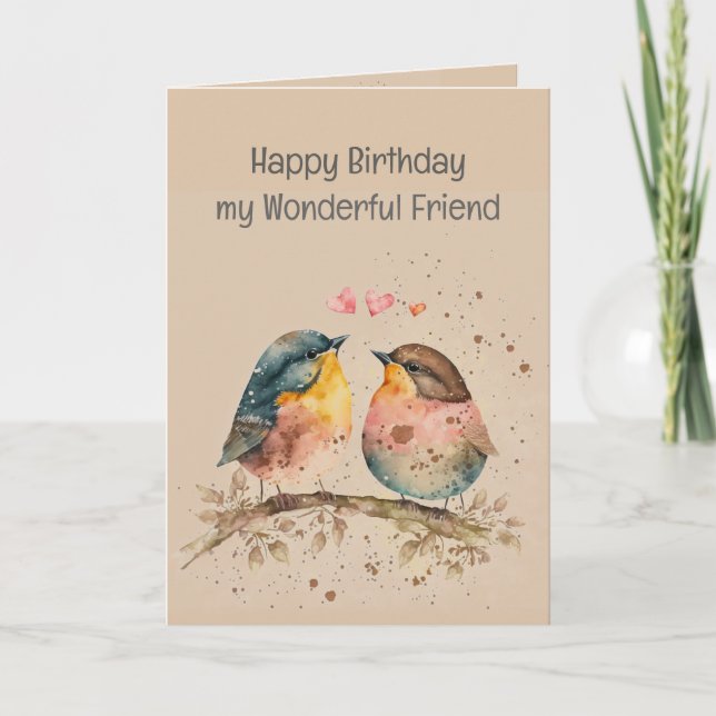 Happy Birthday Wonderful Friend Thank God for You Card (Front)
