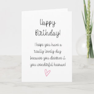 Happy Birthday Wonderful Human Card