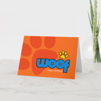 Happy Birthday Woof Card
