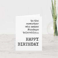 Happy Birthday, Work Bestie, Coworker Bday Card