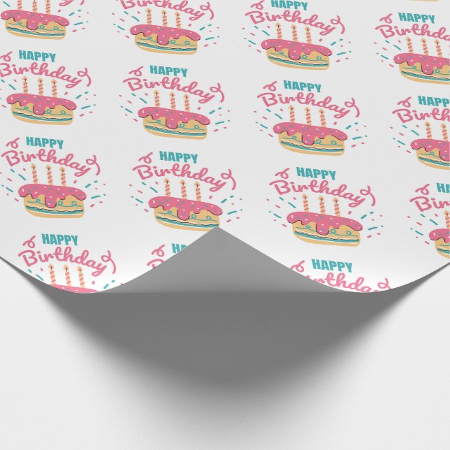 Happy Birthday  Wrapping Paper (Corner)