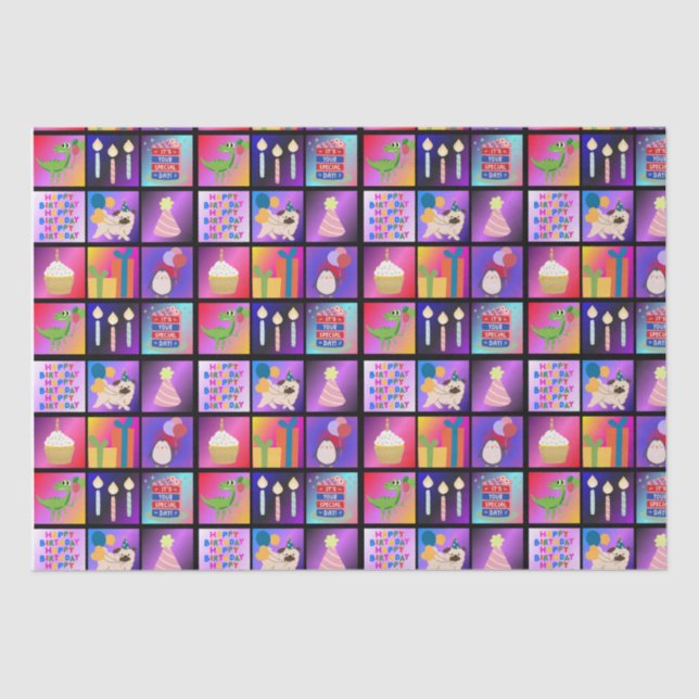 Happy birthday wrapping paper (Front)
