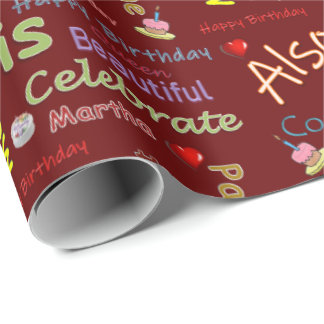 Happy Birthday Wrapping Paper Martha