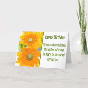 Happy Birthday Yellow Daisies Card