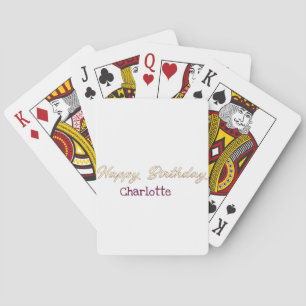happy birthday yellow maron pastel modern trendy s playing cards