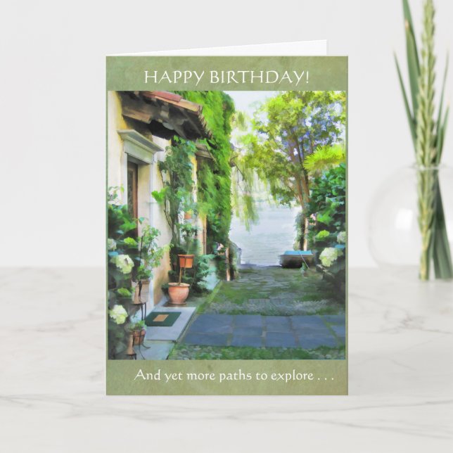Happy Birthday -- yet more paths to explore Card (Front)
